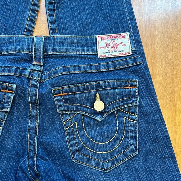 Vintage True Religion Billy  Low Rise Blue Jeans Size 28 x 29.5 - Picture 2 of 6